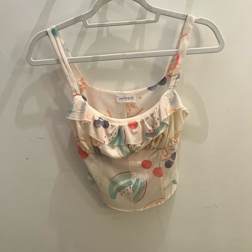 Vestique Floral Ruffle Top